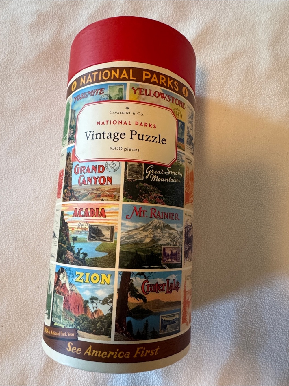 Cavallini & Co. National Parks Vintage Puzzle - Red